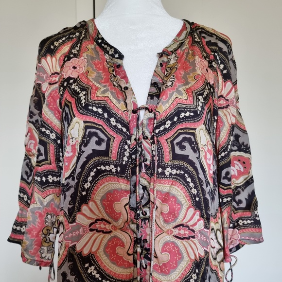 Odd Molly Sz 1 (Small) Dress Paisley Blouse Tunic - Picture 2 of 9